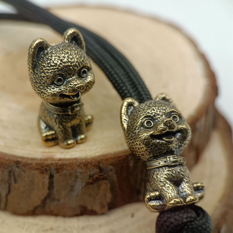 Śliczny szczeniak mosiężny nóż – Paracord Survival Bracelet recenzja i cena