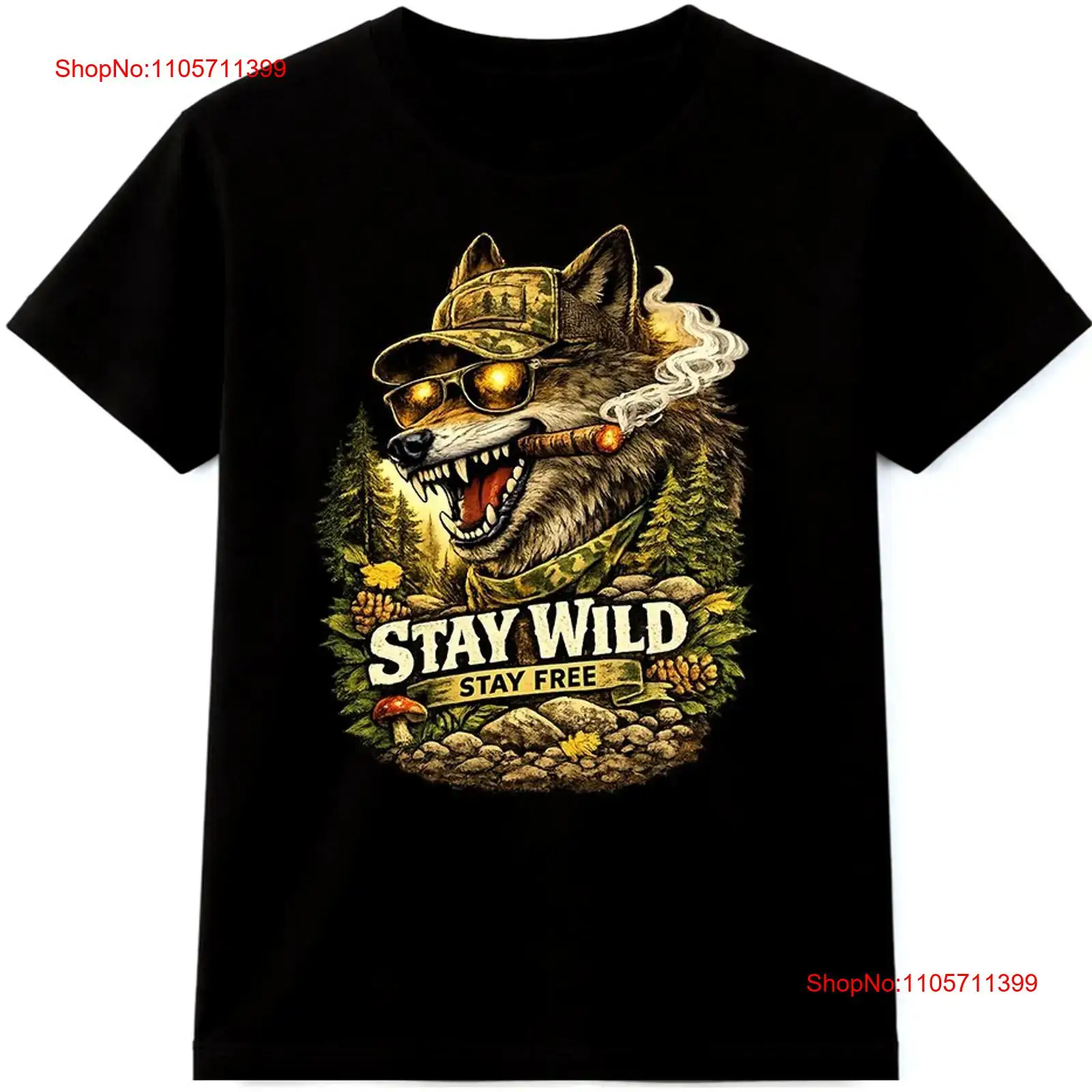 Koszulka z wilkiem Stay Wild F – Wildman Hunting & Outdoor recenzja i cena